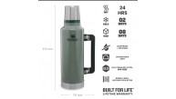 Stanley Unisex Termos Stan 1.9 lt Classic Vac Btl H.Green -Eu