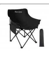 Havana Siyah Orta Boy Katlanır Kamp Piknik Sandalyesi Koltuğu Dinlenme Rejisör Koltuğu Relax Koltuk
