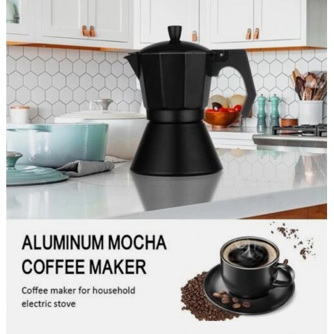 Ocak Üstü Espresso ve Kahve Makinesi - Moka Pot - 9 Kişilik 450 ml