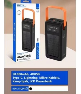 ACL PW-19 50000 mAh Güneş Enerjili Powerbank