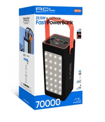 acl pw-52 22.5w xl outdoor fast power bank 70-000mah