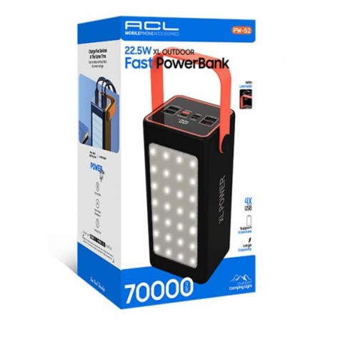 acl pw-52 22.5w xl outdoor fast power bank 70-000mah
